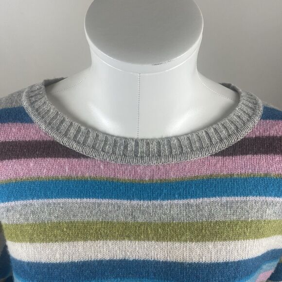 Sundance Medium Colorful Striped Lambswool Preppy Classic - Picture 2 of 8